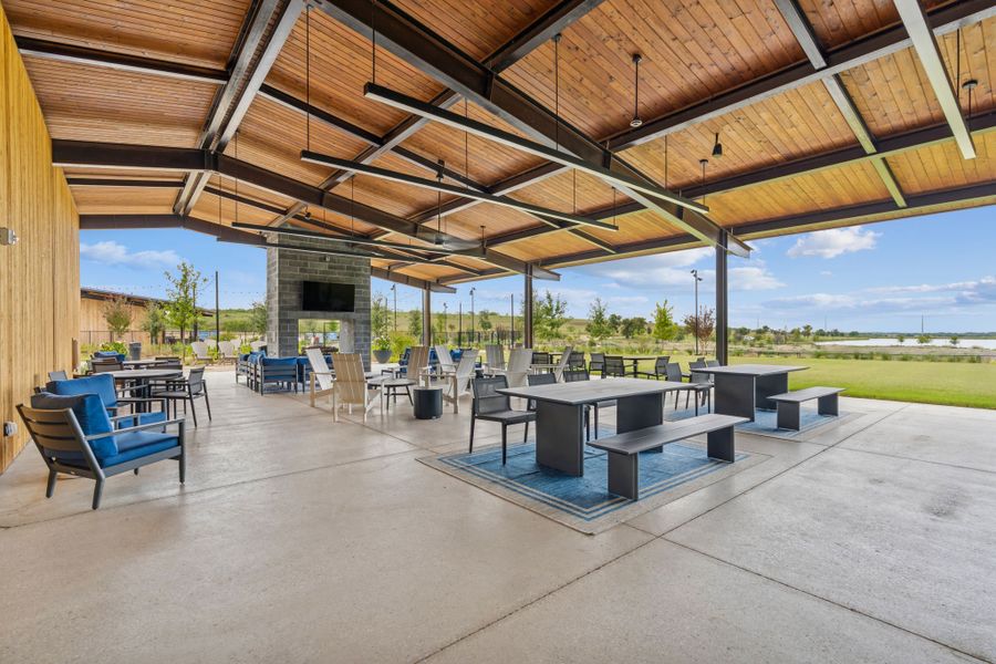 Reunion Amenity Center - Outdoor Gathering Space with Fireplace