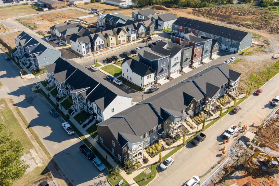 Aerial view of the The Parks of Mill Town community in Chattanooga, TN, showing layout and nearby surroundings (Image 17).