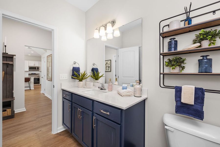 Furnished interior in a model home at Belair East in Statesboro (Image 11).