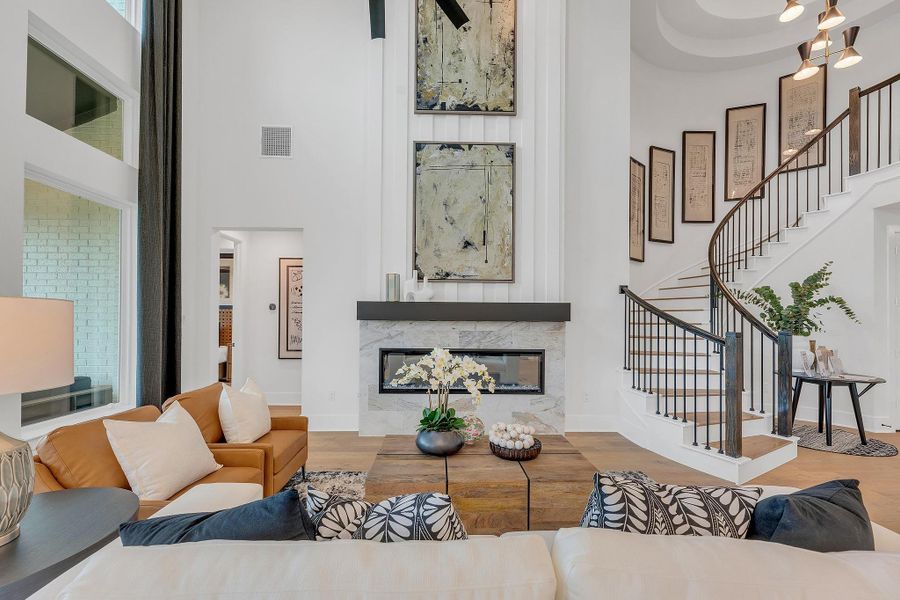 Furnished interior in a model home at The Colony - 50' in Bastrop (Image 22).