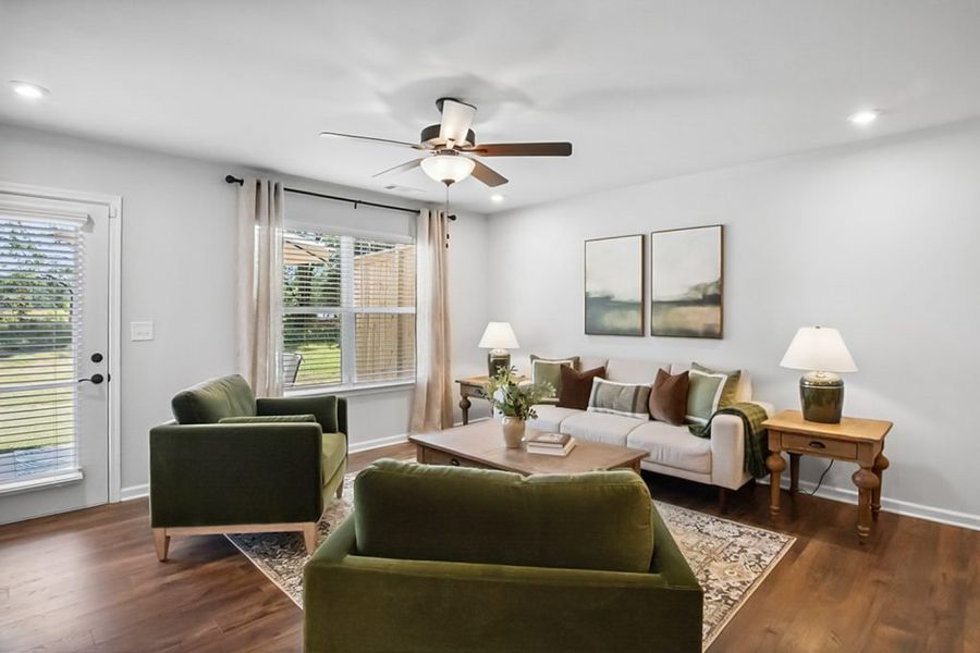 Furnished interior in a model home at Silver Leaf in Dawsonville (Image 15). Furnished interior in a model home at Silver Leaf in Dawsonville (Image 15).