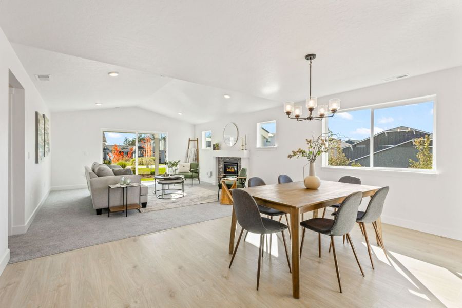 Furnished interior in a model home at IronHorse in Prineville (Image 16).