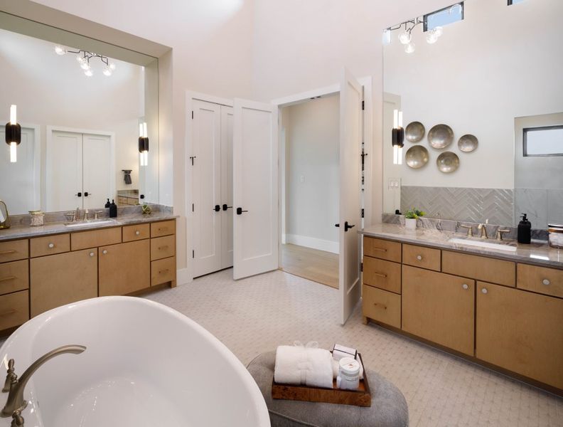 Furnished interior in a model home at Windsong Ranch in Prosper (Image 32).