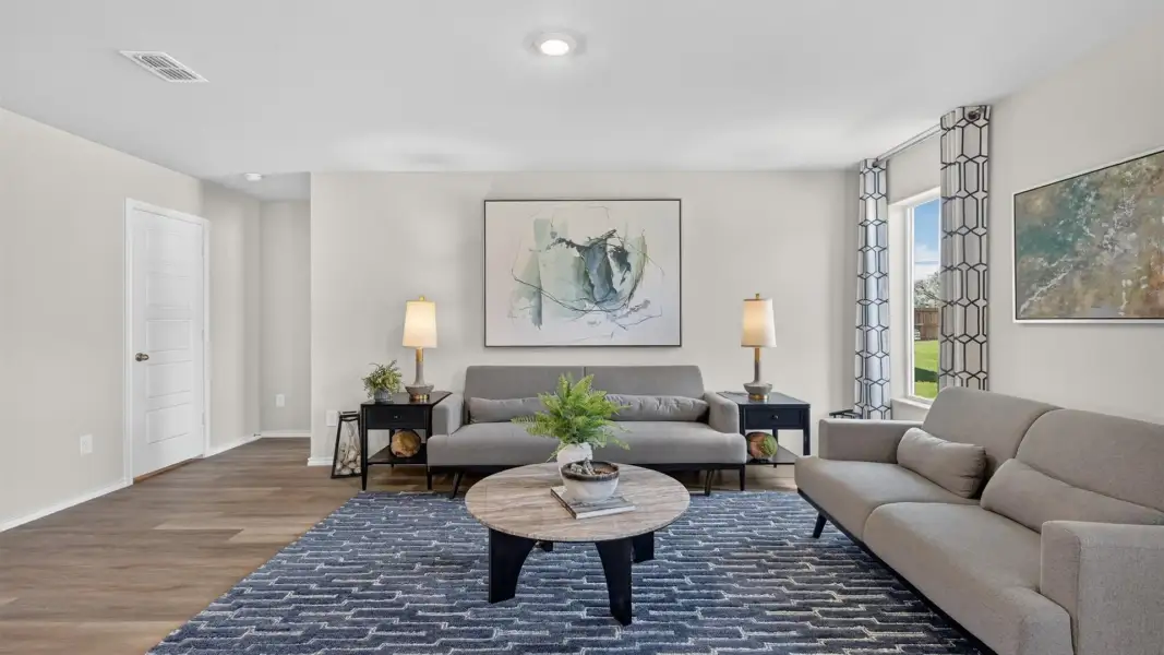 Furnished interior in a model home at The Wells in Mineral Wells (Image 13).