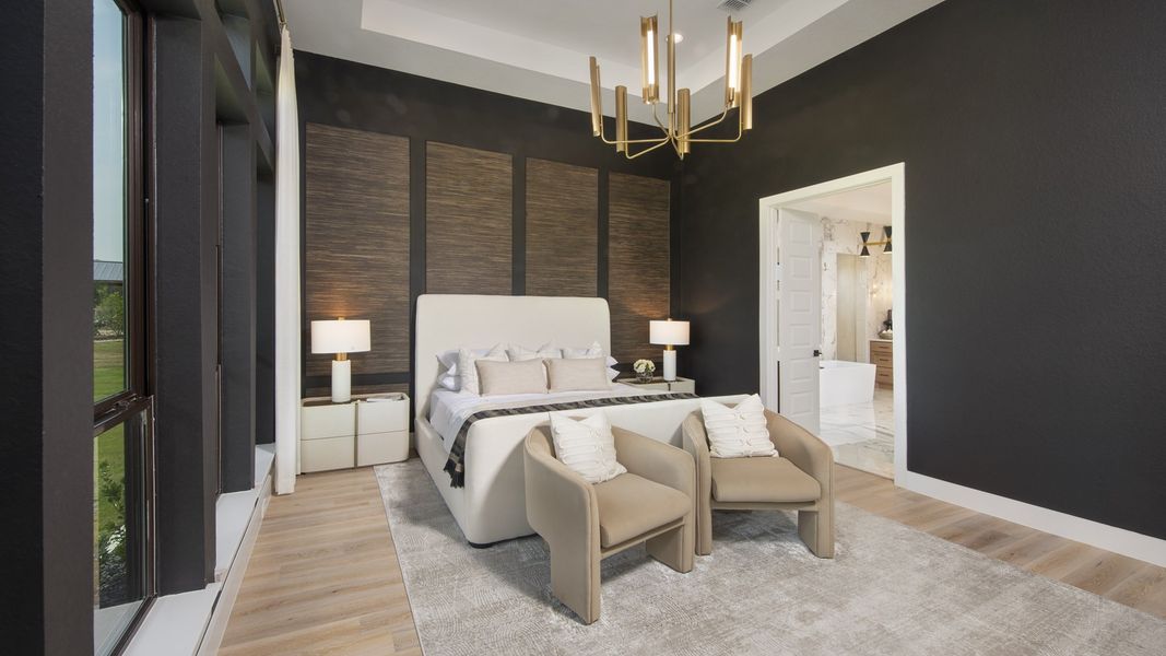 Furnished interior in a model home at George's Ranch Acre in Boerne (Image 16). Furnished interior in a model home at George's Ranch Acre in Boerne (Image 16).