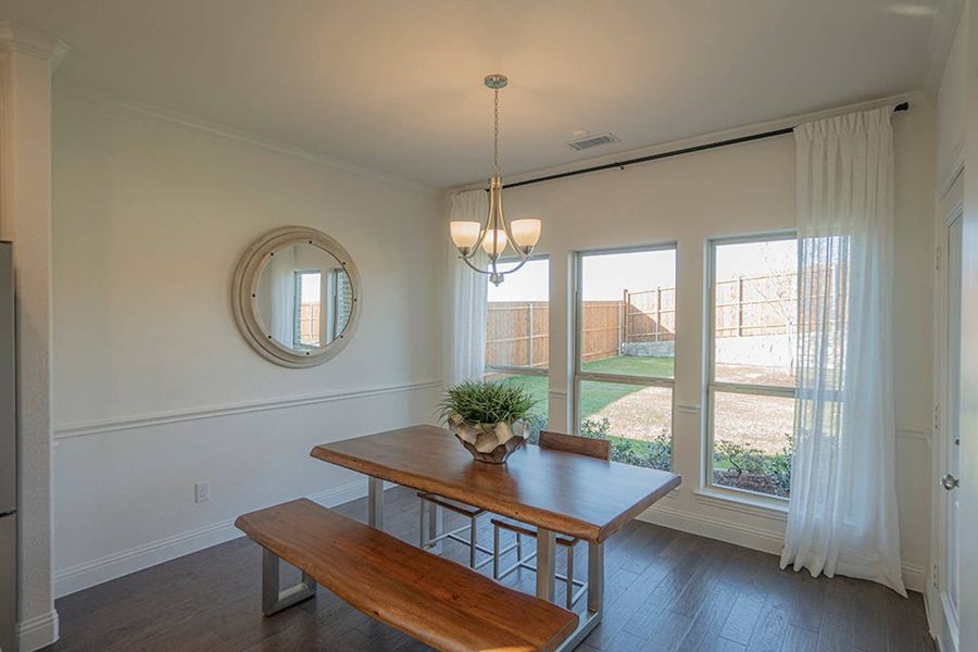 Furnished interior in a model home at Woodcreek in Fate (Image 15).