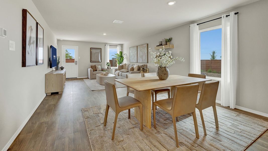 Furnished interior in a model home at Lantana in Lockhart (Image 4).