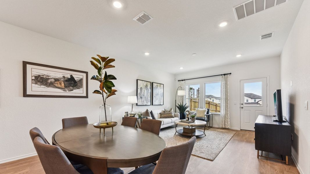 Furnished interior in a model home at Palomino in Manor (Image 19).