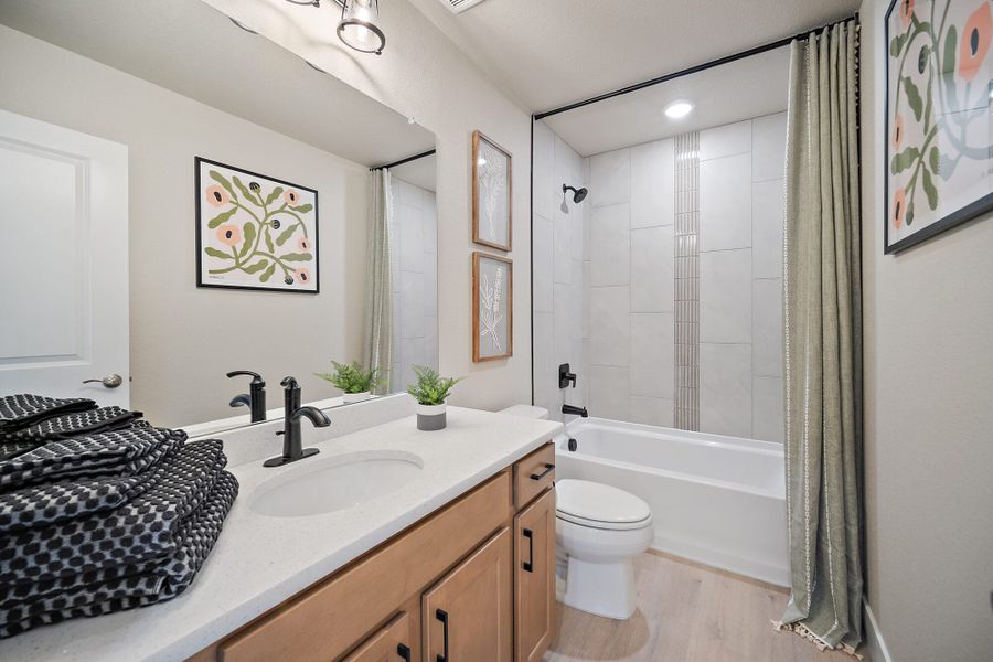 Furnished interior in a model home at Trails at Aspen Ridge-3 in Colorado Springs (Image 35). Furnished interior in a model home at Trails at Aspen Ridge-3 in Colorado Springs (Image 35).