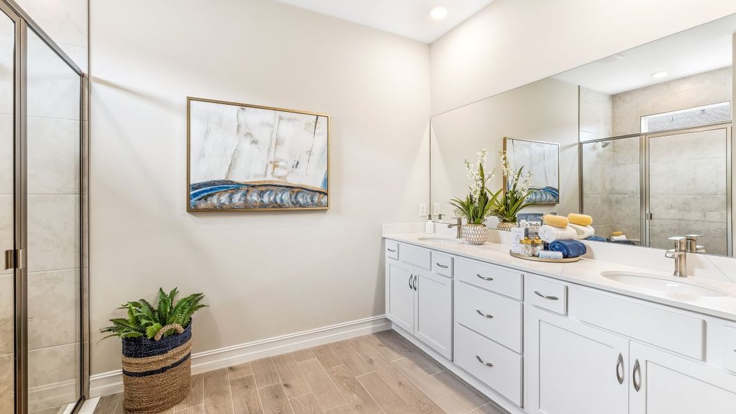 Furnished interior in a model home at Palmetto Landing at Babcock Ranch in Punta Gorda (Image 49).