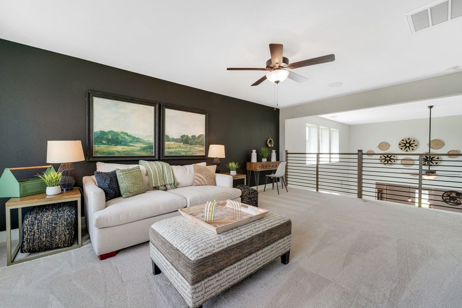 Furnished interior in a model home at Magnolia Springs in Montgomery (Image 35).