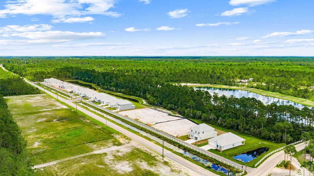 Aerial view of the Buffer Farms community in Port Saint Joe, FL, showing layout and nearby surroundings (Image 14).