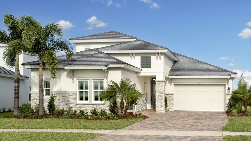 Front exterior of a home in the Everly at Wellen Park community, located in Venice, FL (Image 5).