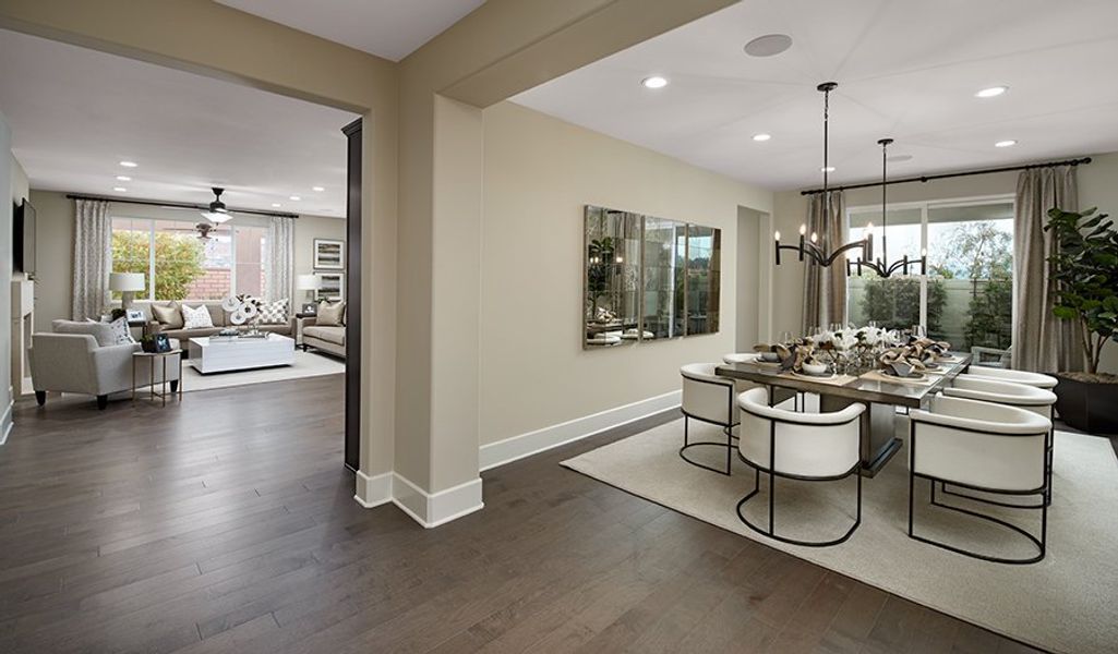 Furnished interior in a model home at Aspire at Saguaro Reserve III in Marana (Image 7).