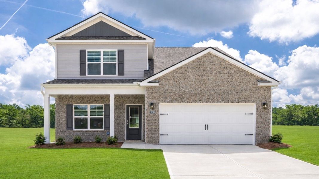 Front exterior of a home in the Prairie Pass community, located in Apison, TN (Image 3).