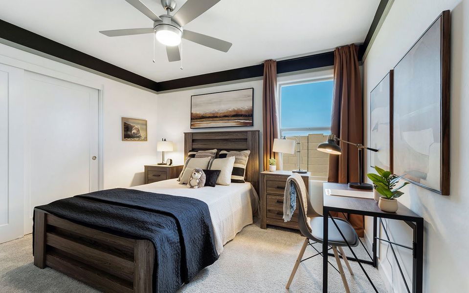 Furnished interior in a model home at Rancho Santa Rosa in Maricopa (Image 50).