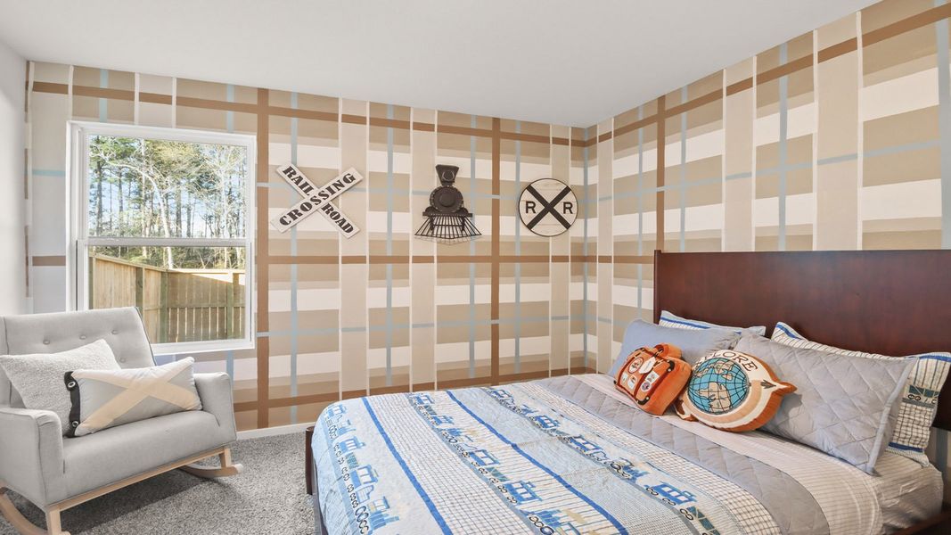 Furnished interior in a model home at New Waverly Station in New Waverly (Image 28).