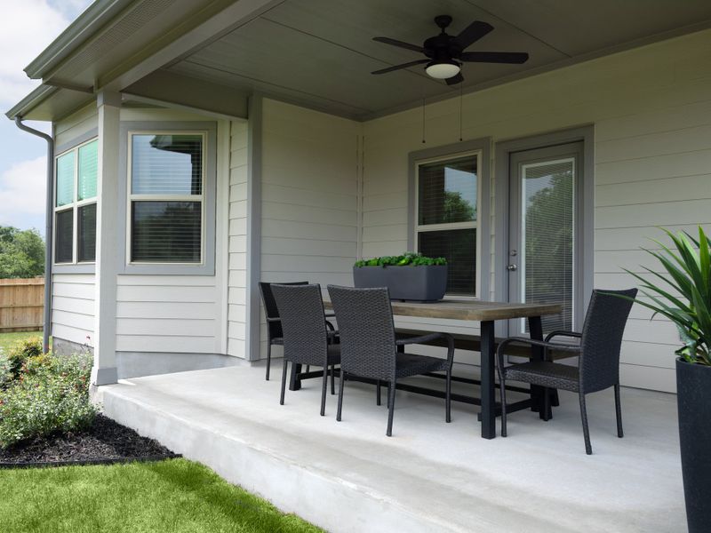 Back exterior of the Rio Grande floorplan at a Meritage Homes community.