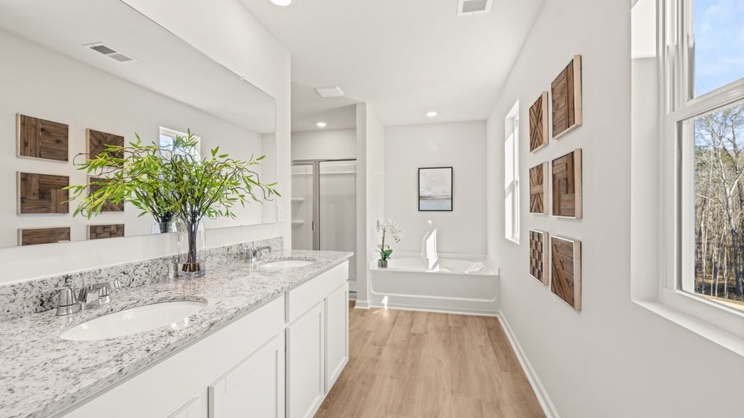 Furnished interior in a model home at Oconee Overlook in Gainesville (Image 13).
