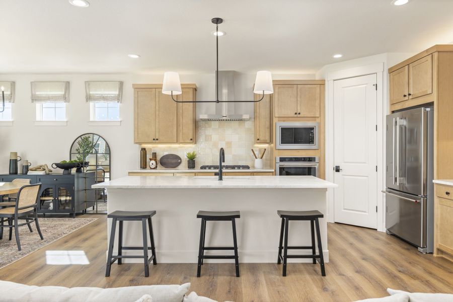 Furnished interior in a model home at Barefoot Lakes in Firestone (Image 10). Furnished interior in a model home at Barefoot Lakes in Firestone (Image 10).