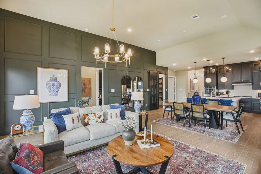 Furnished interior in a model home at Meridiana 50's in Manvel (Image 22).