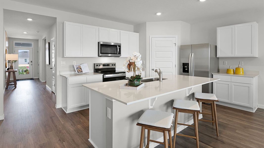 Furnished interior in a model home at Crosswinds in Haines City (Image 18). Furnished interior in a model home at Crosswinds in Haines City (Image 18).