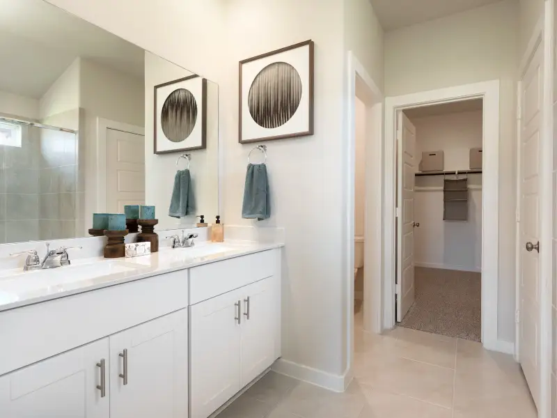 Relax in the primary bathroom oasis.