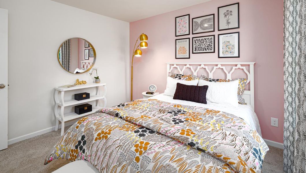 Furnished interior in a model home at Brandon Creek in Gastonia (Image 31).