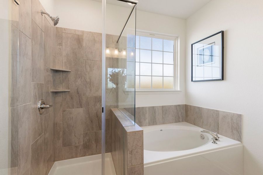 Furnished interior in a model home at Three Creeks in Belton (Image 20).