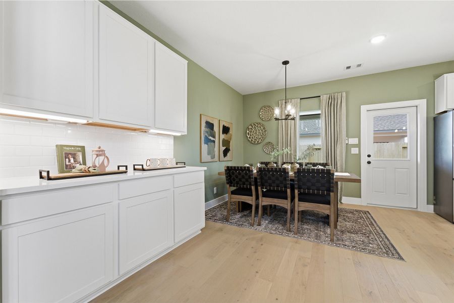 Furnished interior in a model home at Trails at Woodhaven Lakes in La Marque (Image 24).