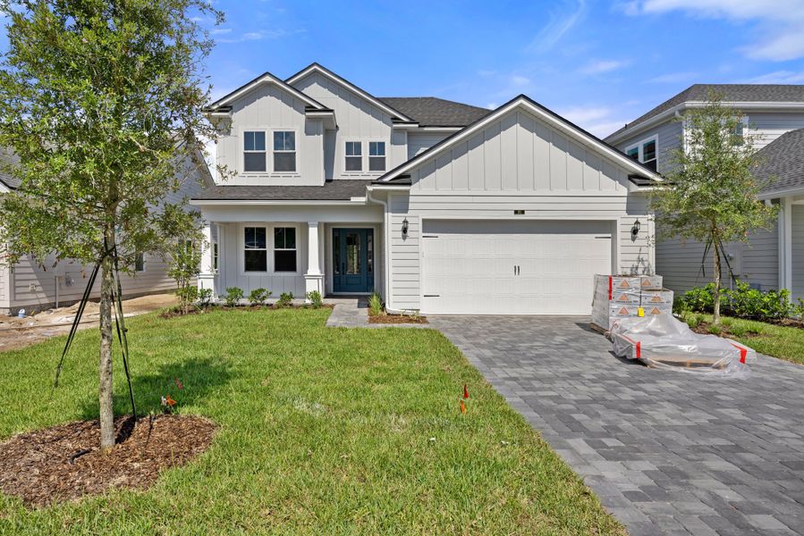 Front exterior of a home in the Mariposa at EverRange community, located in Jacksonville, FL (Image 4).
