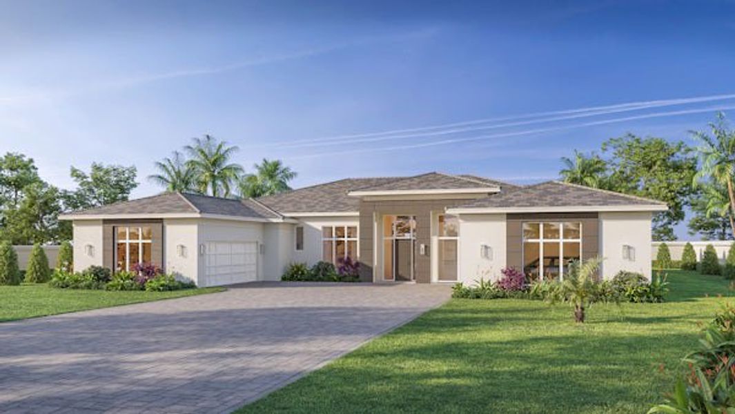 Front exterior of a home in the Tesoro Club community, located in Port St. Lucie, FL (Image 25).