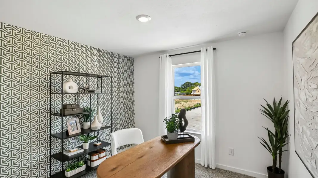 Furnished interior in a model home at Palmi in Houston (Image 17). Furnished interior in a model home at Palmi in Houston (Image 17).