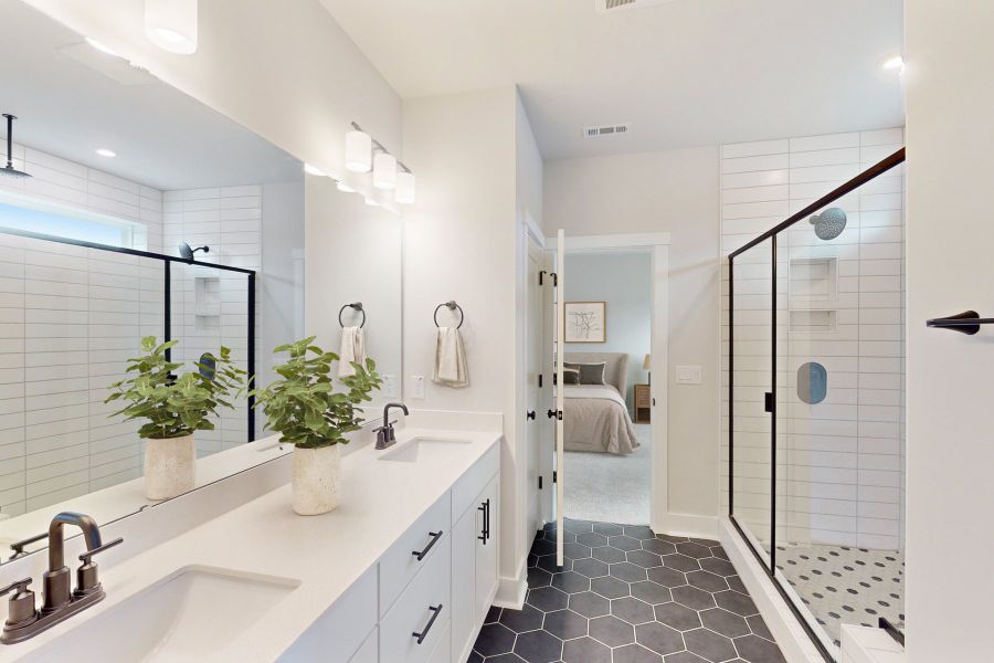 Furnished interior in a model home at Stonewood Estates in Durham (Image 12).