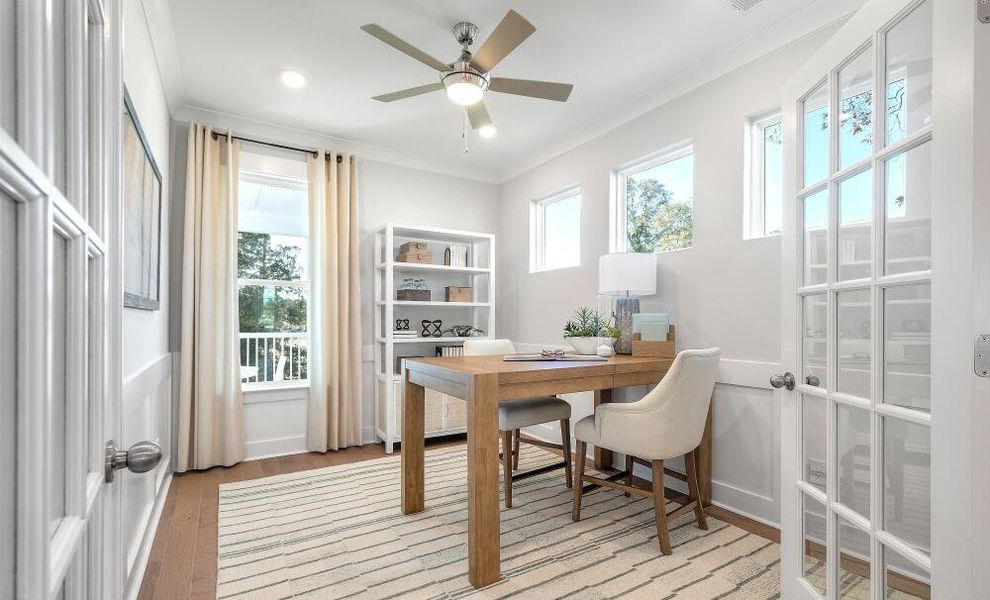 Furnished interior in a model home at New Riverside Village in Bluffton (Image 8).
