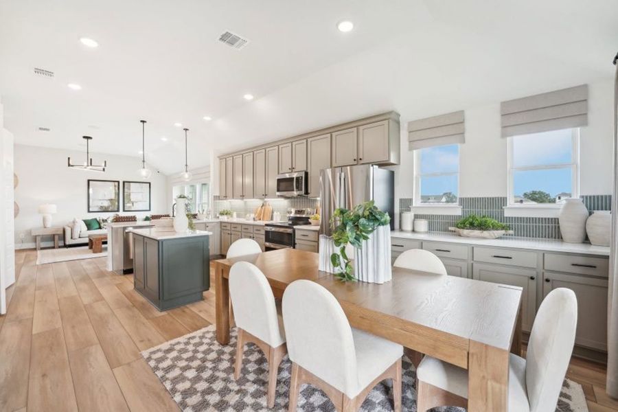 Furnished interior in a model home at Grande Estates in Bertram (Image 20).