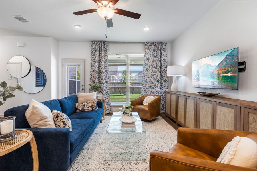 Furnished interior in a model home at Arroyo Ranch in Seguin (Image 7). Furnished interior in a model home at Arroyo Ranch in Seguin (Image 7).
