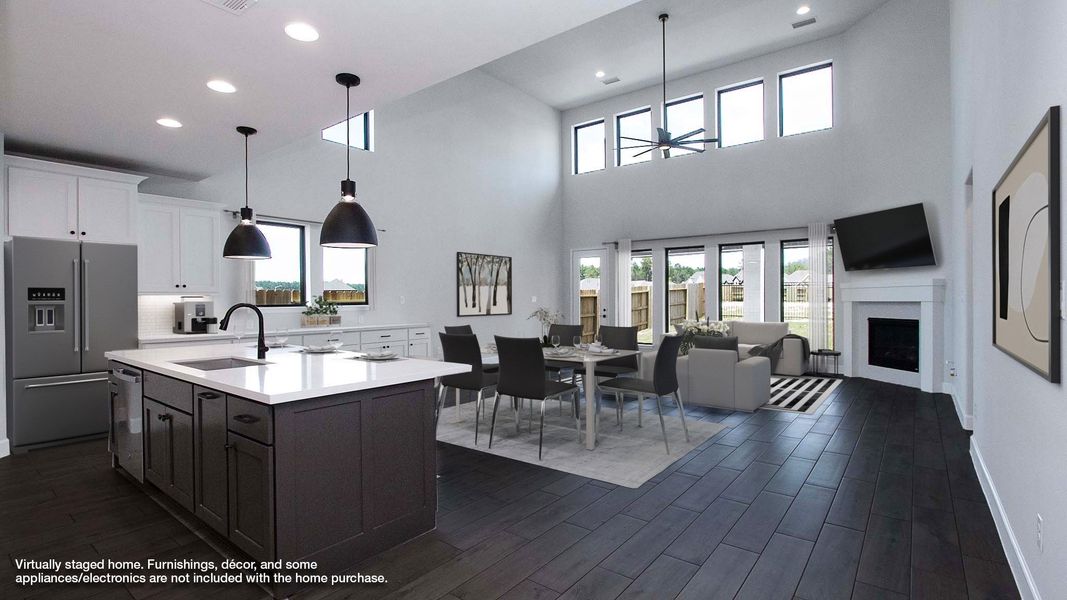 Furnished interior in a model home at Hidden Canyon 55' in San Antonio (Image 4).