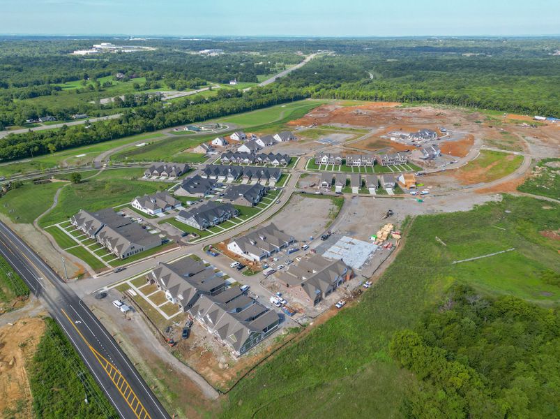 Aerial view of the The Preserve at Belle Pointe community in Lebanon, TN, showing layout and nearby surroundings (Image 14).