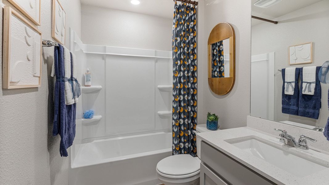 Furnished interior in a model home at Kokomo in Rockport (Image 14).