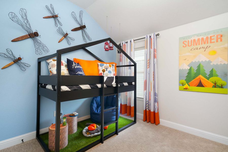 Furnished interior in a model home at Cloverleaf in Austin (Image 46).