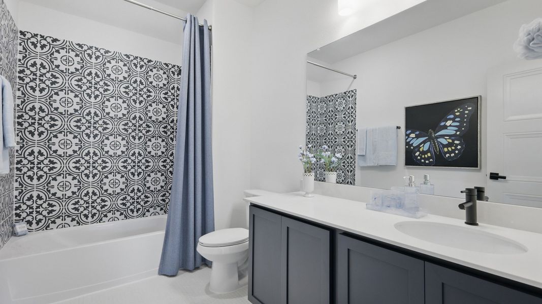 Furnished interior in a model home at Westridge Journey in McKinney (Image 40).