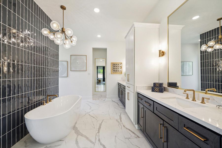 Furnished interior in a model home at Audubon - 70' in Magnolia (Image 12).