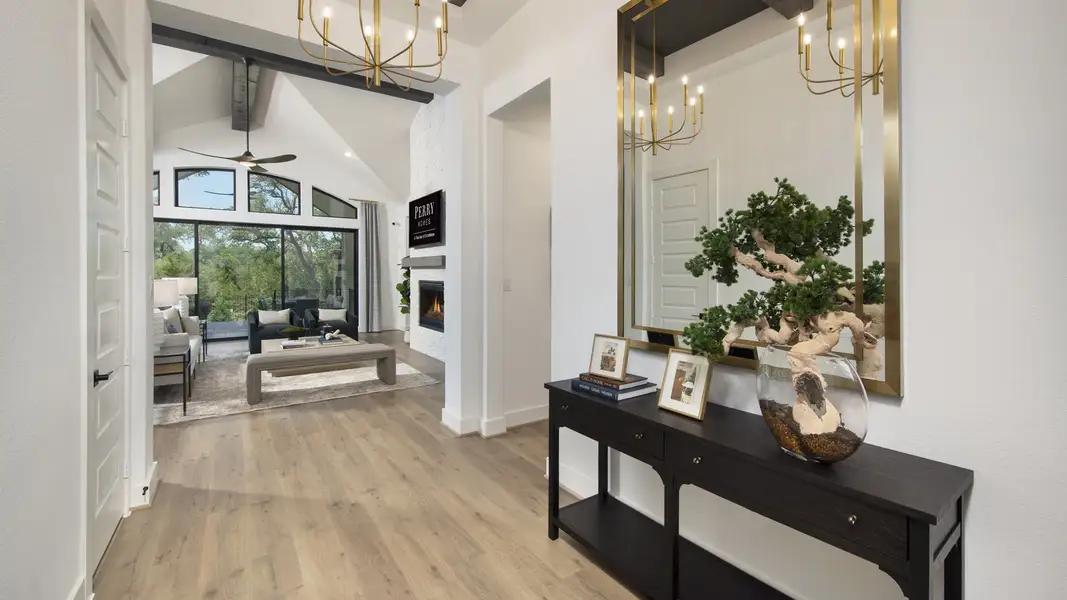 Furnished interior in a model home at Parten 75'/85' in Austin (Image 7).