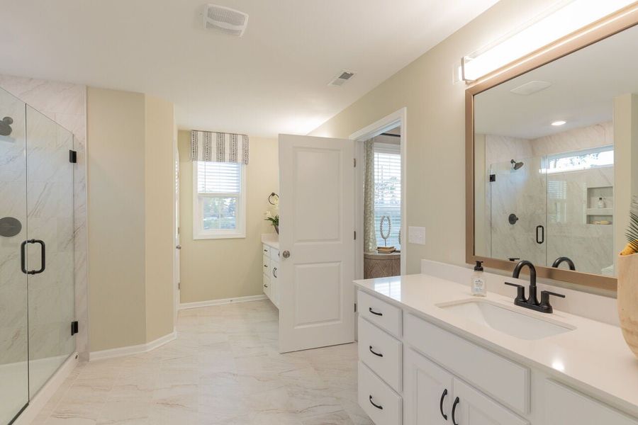 Furnished interior in a model home at Coventry Woods in Fayetteville (Image 25).