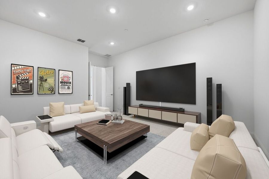 Furnished interior in a model home at The Ridge at Northlake 70s in Northlake (Image 46).