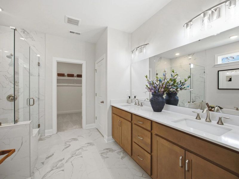 Furnished interior in a model home at Enclave at Belmont in Belmont (Image 19). Furnished interior in a model home at Enclave at Belmont in Belmont (Image 19).