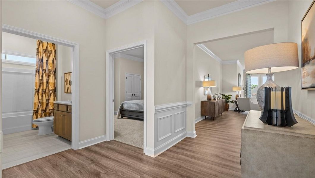 Furnished interior in a model home at The Villas at Pine Valley in Boiling Springs (Image 3). Furnished interior in a model home at The Villas at Pine Valley in Boiling Springs (Image 3).