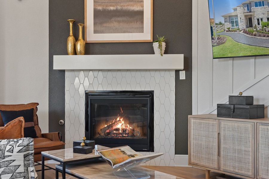 Furnished interior in a model home at Sauls Ranch in Round Rock (Image 4).