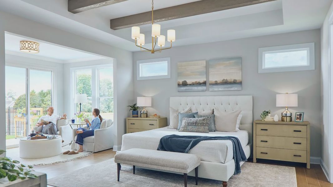 Furnished interior in a model home at The Courtyards at Walters Farm in Huntersville (Image 13).